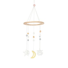 bieco Baby Mobile Holz Einschlafhilfe Baby Deko Zimmer Holzmobile fur Kinderbett O15cm Mobiles Детский мобильный деревянный спальный аппарат для детской комнаты в стиле деко деревянный мобильный телефон для детской кроватки O15cm мобильные телефоны