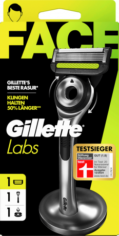 GILLETTE Rasierer, Labs Face, 1 St, Джилетт Набор для бритья Labs Face: станок, 1 сменная кассета и магнитная подставка, 1 набор