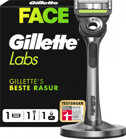 GILLETTE Rasierer, Labs Face, 1 St, Джилетт Набор для бритья Labs Face: станок, 1 сменная кассета и магнитная подставка, 1 набор