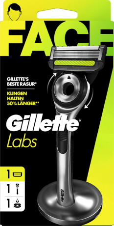 GILLETTE Rasierer, Labs Face, 1 St, Джилетт Набор для бритья Labs Face: станок, 1 сменная кассета и магнитная подставка, 1 набор