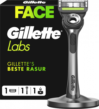 GILLETTE Rasierer, Labs Face, 1 St, Джилетт Набор для бритья Labs Face: станок, 1 сменная кассета и магнитная подставка, 1 набор