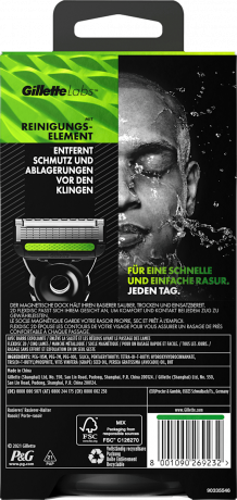 GILLETTE Rasierer, Labs Face, 1 St, Джилетт Набор для бритья Labs Face: станок, 1 сменная кассета и магнитная подставка, 1 набор