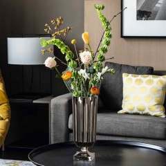 Nachtmann Nachtmann Minerva Platin Vase auf Fuss - Limited Edition h: 403 mm Платиновая ваза Nachtmann Minerva на ножке - ограниченная серия, высота: 403 мм