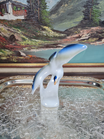 Фигурка винтажная Im Stil Rosenthal "Парящая чайка", фарфор, 16,5 см, Германия, 1960-70гг.