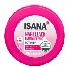 ISANA Nagellack Entfernerpads 30st, ИСАНА Диски для снятия лака с ногтей без ацетона, 30 штук