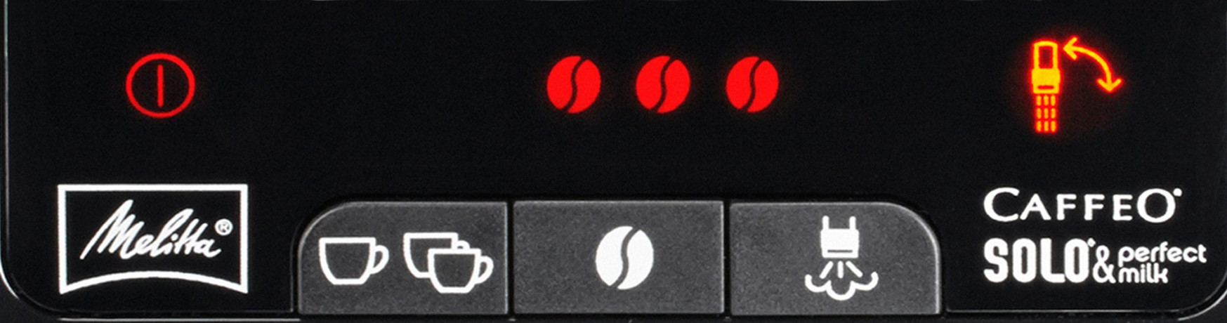 Melitta Melitta Kaffeevollautomat Solo  Perfect Milk E 957-101, schwarz, Cafe cremeEspresso per One Touch, Milchschheisse Milch per Drehregler  Полностью автоматическая кофемашина Melitta Solo Perfect Milk E 957-101, черный, Cafe cremeЭспрессо в одно каса