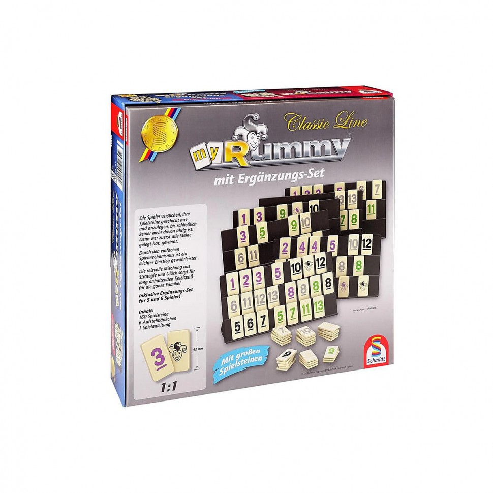 Купить Schmidt Spiele Spielzeug/Spiele/Legespiele Rummy Classic inkl.  Erweiterung fur 5. und 6. Spieler blau Игрушки/игры/игры-укладки Rummy  Classic в интернет-магазине Diskontshop.eu Германия всего за 6 514 руб. в