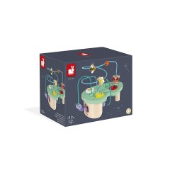 Janod J08253 Motorik-Spiel Wiese Mit 2 Motorikschleifen Und 3 Formen J08253 Игра на моторику луга с 2 циклами моторики и 3 фигурами