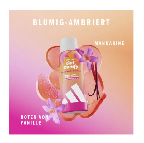 adidas Vibes Get Comfy Deo Bodyspray, Дезодорант-спрей для тела Vibes Get Comfy 150 мл
