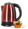 KESSMANN MICHELINO KESSMANN MICHELINO Wasserkocher Edelstahl 1,8 L Abschaltautomatik elektrischer Kettle 2 Teeglaser rot, 1.8 l, 1800,00 W, Wasseraufbereiter Schnelles aufheizen Wasser heizen kochen Aufwarmen  Чайник KESSMANN MICHELINO нержавеющая сталь 1