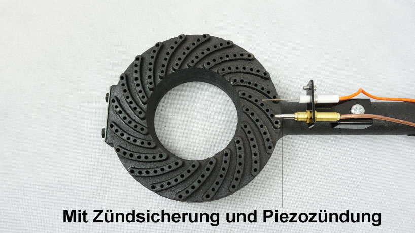 BlueCraft BlueCraft Gaskocher, (mit Piezozundung, Zundsicherung, inkl. Gasschlauch und Manometer-Gasregler), 10,5 kW 4 Fuss Hockerkocher Campingkocher Gasbrenner 4 Bein  Газовая плита BlueCraft, (с пьезоподжигом, предохранителем зажигания, включая газовый