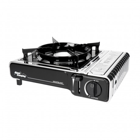 Alpen Camping Alpen Camping Gaskocher Mount Blanc, [ 2,2 kW ] fur Gaskartuschen; integr. Piezozundung u. stufenlose Regulierung  Газовая плита Alpen Camping Mount Blanc, [2,2 кВт] для газовых баллончиков; интеграл. Пьезорозжиг и бесступенчатая регулировка