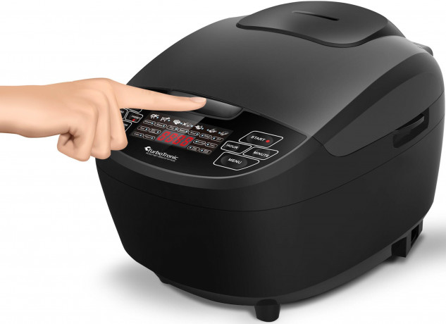 TurboTronic by Z-Line TurboTronic by Z-Line Multikocher 5 Liter Dampfgarer, japanischer Reiskocher Slowcooker mit Timer, 860 W, Schwarz Digital fur Milchreis Multivarka Schongarer  Мультиварка TurboTronic by Z-Line пароварка 5 литров, японская рисоварка, 