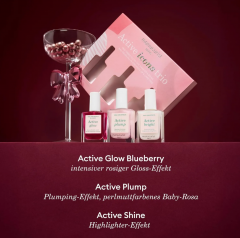 Manucurist Active Icons Trio Аctive glow bluberry, Набор: Active Glow, Plump, Bright, укрепление и сияние, эффект натурального маникюра
