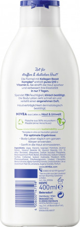 NIVEA Q10 Straffende Bodylotion, 400 ml, Нивеа Лосьон для тела подтягивающий, коэнзим Q10 и витамин C, эластичность за 7 дней, 72ч увлажнение, 400 мл