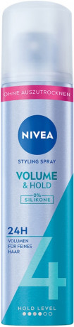 NIVEA Volumen Pflege Haarspray Reisegrosse, 75 ml, Нивеа Лак для волос для объёма, пантенол и витамин B3, до 24ч фиксация, дорожный формат, 75 мл