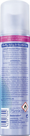 NIVEA Volumen Pflege Haarspray Reisegrosse, 75 ml, Нивеа Лак для волос для объёма, пантенол и витамин B3, до 24ч фиксация, дорожный формат, 75 мл