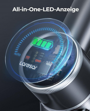 Laresar Laresar Akku-Hand-und Stielstaubsauger, 400,00 W, 33000pa Saugkraft Akku Staubsauger, Bis zu 55 Min Laufzeit, 1.5L Staubspeicherkapazitat, fur Hartboden Teppich Tierhaare Беспроводной ручной и стержневой пылесос Laresar, беспроводной пылесос мощн