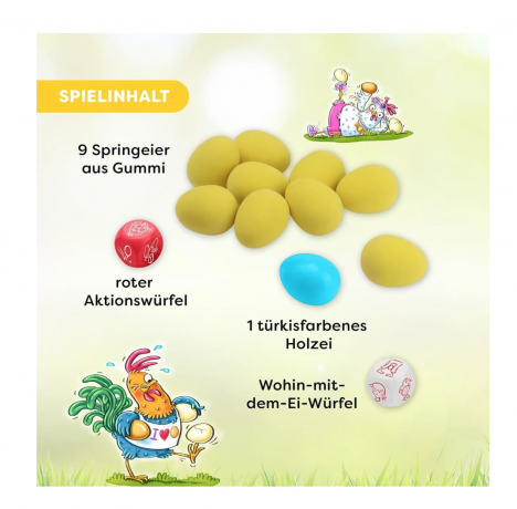 HABA HABA Eiertanz Der Spielklassiker 2012206001, Игра на ловкость Танец яиц, дерево, развивает ловкость, внимание и реакцию, от 5 лет