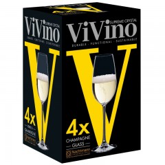 Nachtmann Nachtmann ViVino Champagnerglas Set 4-tlg. h: 217 mm / 260 ml Набор бокалов для шампанского Nachtmann ViVino из 4 предм. высота: 217 мм / 260 мл