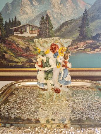 Восковая свеча винтажная "Влюбленные", 20 x 11,5 см, Германия, 1960-70гг.