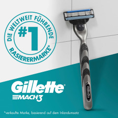 GILLETTE Rasierer, Mach3 Vorteilspack, 1 St, Джилетт Набор для бритья Mach3: станок и 8 сменных кассет, 1 набор