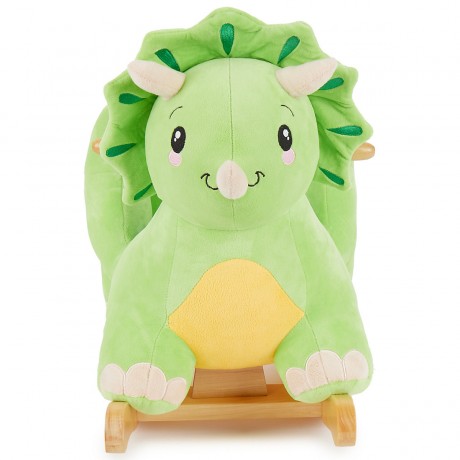 bieco Schaukelpferd Plusch Dino Schaukeltier 60 cm Baby Wippe Holz Spielzeug ab 9M Schaukeltiere Лошадка-качалка Плюшевый Дино Животное-качалка 60 см Baby Rocker Деревянная игрушка от 9M Rocking Animals