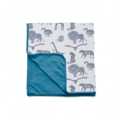 Snoozebaby summer crib blanket  Storm Blue летнее одеяло на кроватку Storm Blue