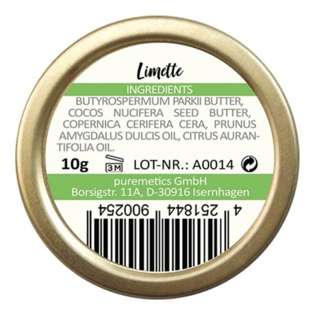 puremetics Lip Balm Limette Лаймовый бальзам для губ