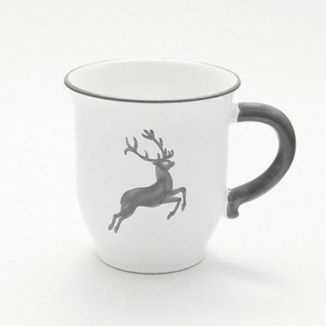 Gmundner Keramik Gmundner Keramik Grauer Hirsch Schokotasse / Schokobecher 0,3 L / h: 9,9 cm Gmundner Ceramics Grey Deer Шоколадная чашка / Шоколадная кружка 0,3 л / высота: 9,9 см