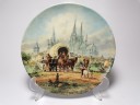Furstenberg, Коллекционная Тарелка, ограниченный тираж, репродукция картины Герберта Изенберга "У Кёльнского Собора", 20см, Германия 1988г.