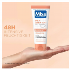 Mixa Hand &amp; Nagelcreme Shea ultra soft mit Glycerin, 100 ml, Крем для рук и ногтей, интенсивное питание и восстановление, против сухости и трещин, для чувствительной кожи, 100 мл