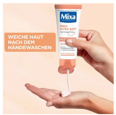Mixa Hand &amp; Nagelcreme Shea ultra soft mit Glycerin, 100 ml, Крем для рук и ногтей, интенсивное питание и восстановление, против сухости и трещин, для чувствительной кожи, 100 мл