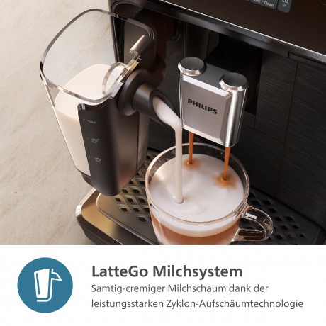 Philips Philips Kaffeevollautomat EP2333/40 2300 Series, 4 Kaffeespezialitaten, mit LatteGo-Milchsystem, Weiss und Chrom Полностью автоматическая кофемашина Philips EP2333/40 серии 2300, 4 сорта кофе, с молочной системой LatteGo, белый и хром