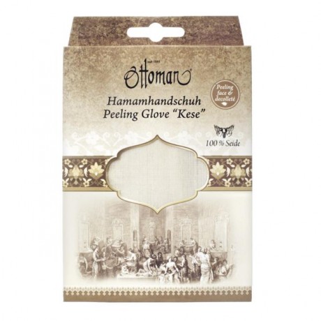 Ottoman Hamamhandschuh Peeling Glove "Kese Kokonseide" Хамам перчатка для скрабирования «Мешочек шелковый кокон» для нежного отшелушивания 1 шт.