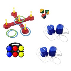 L.A. Sports Garten  Kinder-Party-Set 20-teilig Spieleset Kindergeburtstag 4 vers. Spiele Садовый набор для детского праздника