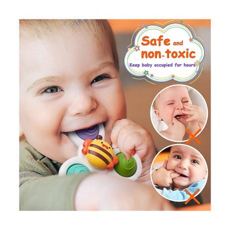 Vicabo Saugnapf Fidget Spinner Pop It Sensorik Spielzeug Badewannenspielzeug Geschicklichkeitsspiele fur Kinder Присоска Fidget Spinner Pop It Сенсорная игрушка Игрушки для ванны Игры на ловкость для детей