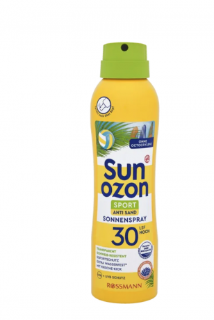 sunozon Sport Sonnenspray Anti Sand LSF 30 Солнцезащитный спрей Anti-Sand SPF 30, влагостойкий, 200мл