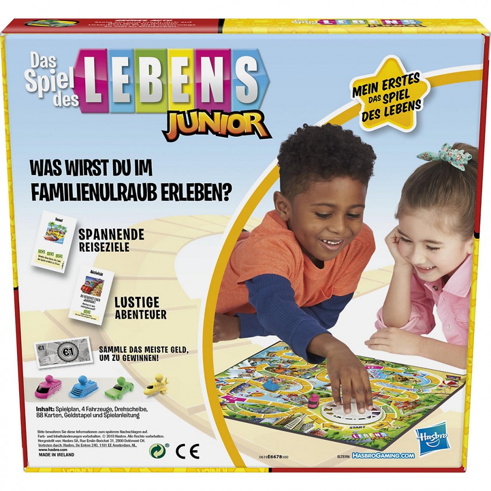 Купить Hasbro Das Spiel des Lebens Junior Игра жизни юниор в  интернет-магазине Diskontshop.eu Германия всего за 2 868 руб. в