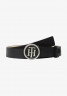 Tommy Hilfiger ROUND BUCKLE BELT Belt black РЕМЕНЬ С КРУГЛОЙ ПРЯЖКОЙ Ремень черный