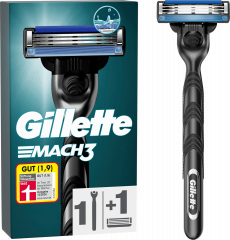 GILLETTE Rasierer, Mach3, 1 St, Джилетт Набор для бритья Mach3: станок и 1 сменная кассета, 1 набор