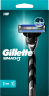 GILLETTE Rasierer, Mach3, 1 St, Джилетт Набор для бритья Mach3: станок и 1 сменная кассета, 1 набор