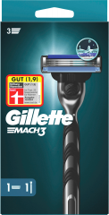 GILLETTE Rasierer, Mach3, 1 St, Джилетт Набор для бритья Mach3: станок и 1 сменная кассета, 1 набор