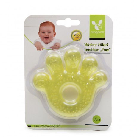 MONI Beissring Pfote gelb Kuhlbeissring als Zahnungshilfe Beissringe Прорезыватель для зубов лапа желтый Прорезыватель для зубов Kuhl в качестве вспомогательного средства при прорезывании зубов Прорезывающие кольца