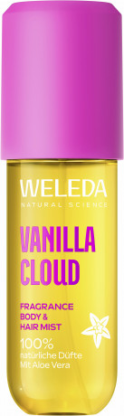 WELEDA Fragrance Body & Hair Mist Vanilla Cloud, 95 ml, Ароматический спрей для тела и волос Vanilla Cloud со сладкими ванильными нотами, 95 мл