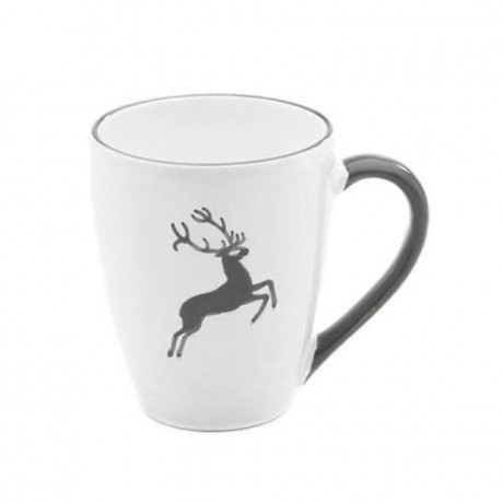 Gmundner Keramik Gmundner Keramik Grauer Hirsch Fruhstucksbecher Max 0,3 L / h: 10,5 cm Кружка для завтрака Gmundner Ceramics Grey Deer Max 0,3 л / высота: 10,5 см
