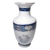 Japan porcelain, Винтажная Ваза &quot;Цветы и птицы&quot; в сине-голубых тонах с позолотой, Раритет, японский фарфор, 22см, Япония 1970г.