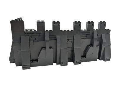 LEGO LEGO MOC Ritter Burg Schloss Mauer 2 Mauerteile und 1 Eckteil - dunkelgrau - 133 Teile LEGO MOC Knight Castle Wall 2 части стены и 1 угловая часть - темно-серый - 133 детали