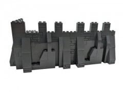 LEGO LEGO MOC Ritter Burg Schloss Mauer 2 Mauerteile und 1 Eckteil - dunkelgrau - 133 Teile LEGO MOC Knight Castle Wall 2 части стены и 1 угловая часть - темно-серый - 133 детали