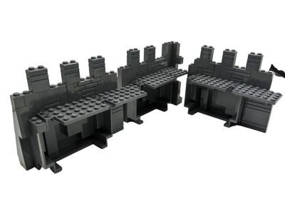 LEGO LEGO MOC Ritter Burg Schloss Mauer 2 Mauerteile und 1 Eckteil - dunkelgrau - 133 Teile LEGO MOC Knight Castle Wall 2 части стены и 1 угловая часть - темно-серый - 133 детали